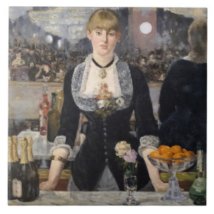 Viktorianisches Barmaid-Mädchen in Folies Bergere, Fliese