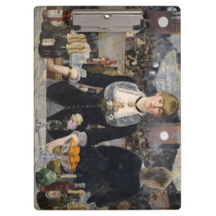 Viktorianisches Barmaid-Mädchen in Folies Bergere, Klemmbrett