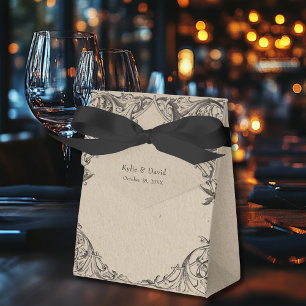 Viktorianisches Bat bis zum Tod Black & Tan Hochze Geschenkschachtel