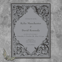 Viktorianisches Bat bis zum Tod Schwarz & Grau Hoc