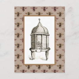 Viktorianisches Bienenmuster Postkarte