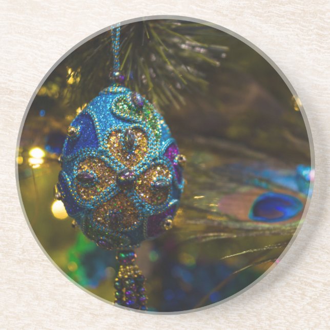 Viktorianisches Blau Getränkeuntersetzer (Vorne)