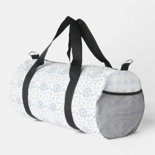 Viktorianisches Blau Toile wiederholendes Monogram Duffle Bag