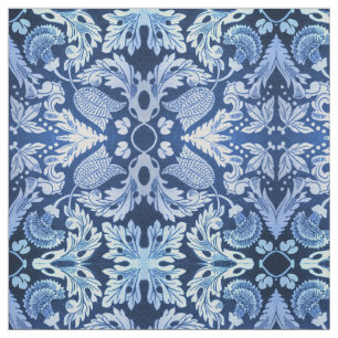 Viktorianisches blaues Muster Stoff