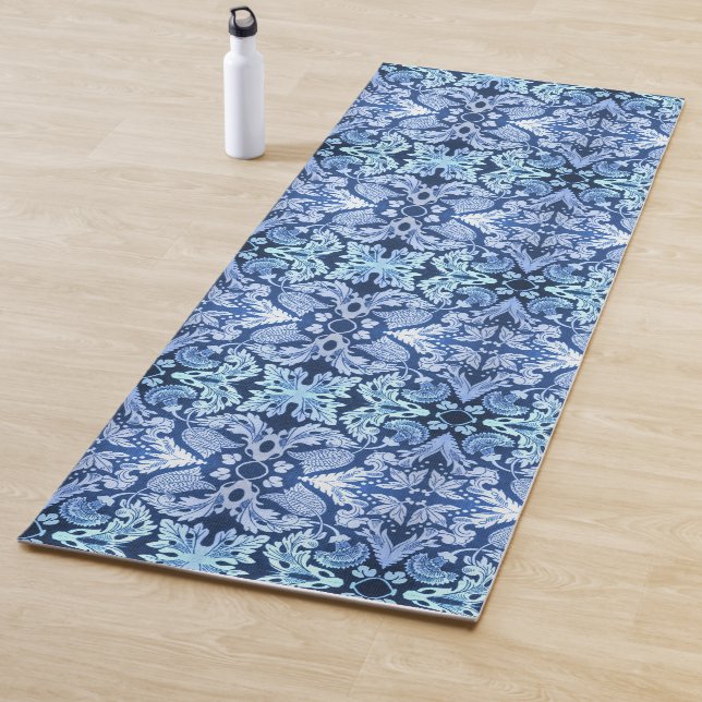 Viktorianisches Blaues Muster Yoga Mat Yogamatte (Beispiel)