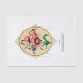 Viktorianisches Blumen-Emblem-Seidenpapier Seidenpapier