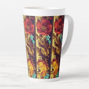 Viktorianisches Blumen vintage Blumenmuster rot br Milchtasse