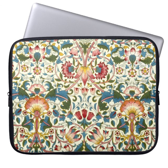Viktorianisches Blumendesign Laptopschutzhülle (Vorderseite)