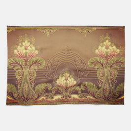 Viktorianisches Blumenfriedel, elegante Blume Juge Geschirrtuch