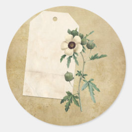 Viktorianisches Blumenkollage Scrapbook Verzierung Runder Aufkleber