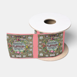 Viktorianisches Blumenobst Backextrakt Küche pink Satinband