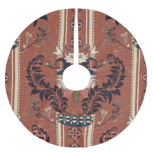 Viktorianisches Blumenstrauß: Verziertes Vintages  Polyester Weihnachtsbaumdecke