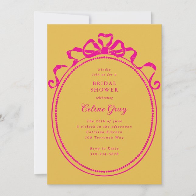 Viktorianisches Brautparty mit  Rahmen aus antikem Einladung (Vorderseite)