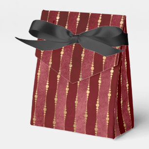Viktorianisches Burgund und Goldstreifen Geschenkschachtel