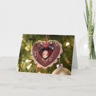 Viktorianisches Cameo Heart Ornament Karte