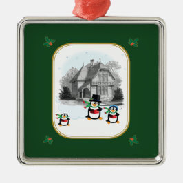 Viktorianisches Caroling Pinguine Ornament