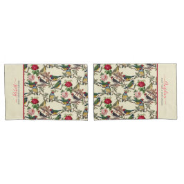 Viktorianisches Chintzy Scrapbook Retro Birds Must Kissenbezug