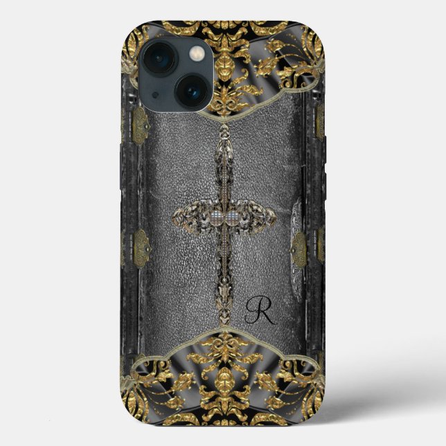 Viktorianisches Cross Monogramm Case-Mate iPhone Hülle (Rückseite)