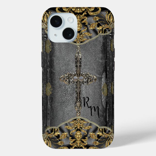Viktorianisches Cross Monogramm Case-Mate iPhone Hülle (Rückseite)