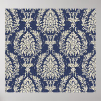 Viktorianisches Damask Wallpaper-Vintages Muster