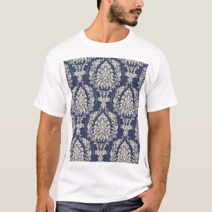 Viktorianisches Damask Wallpaper-Vintages Muster T-Shirt