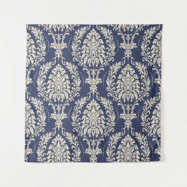 Viktorianisches Damask Wallpaper-Vintages Muster Wandteppich (Vorderseite)
