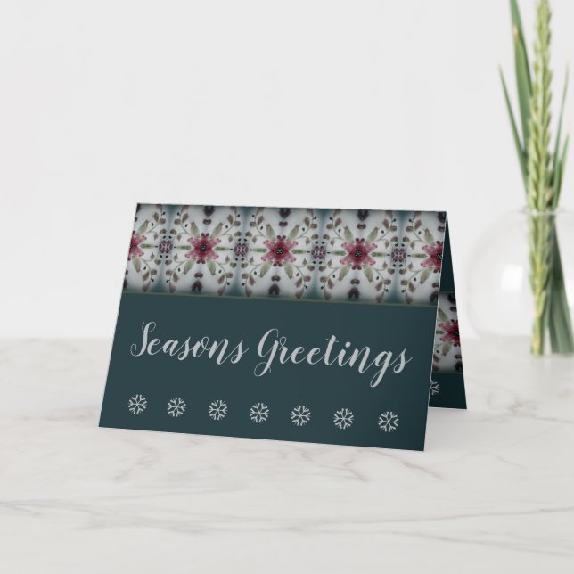 Viktorianisches Design Feiertagskarte (Vorderseite)