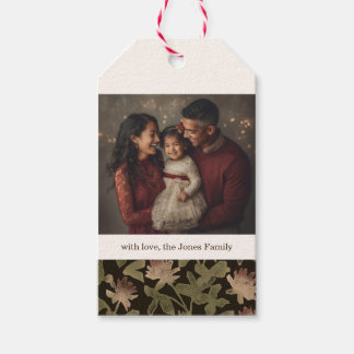 Viktorianisches dunkles Blumen-Weihnachtsgeschenk- Geschenkanhänger