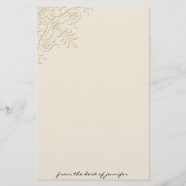 Viktorianisches Eckmotiv-Briefpapier Briefpapier (Vorderseite)