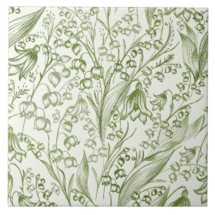 Viktorianisches elegantes Maiglöckchen-Muster Fliese
