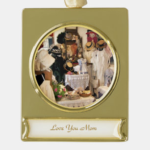 VIKTORIANISCHES ENGLAND Banner-Ornament GOLD