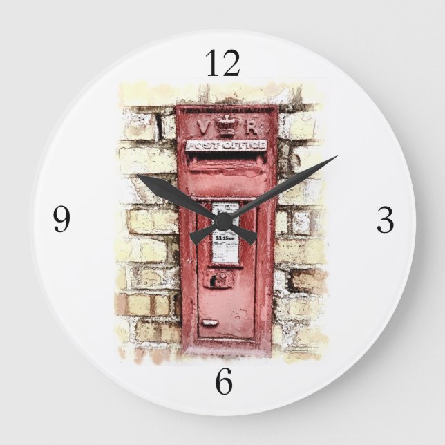 VIKTORIANISCHES ENGLAND GROßE WANDUHR (Vorderseite)