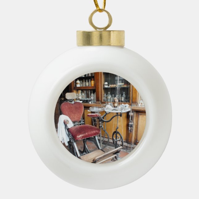 VIKTORIANISCHES ENGLAND KERAMIK Kugel-Ornament (Vorderseite)