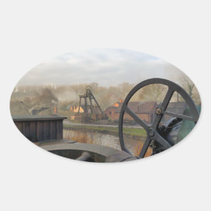 VIKTORIANISCHES ENGLAND OVALER AUFKLEBER