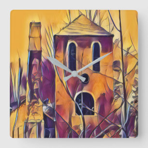 VIKTORIANISCHES ENGLAND QUADRATISCHE WANDUHR