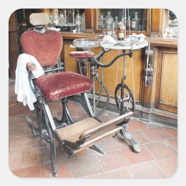 VIKTORIANISCHES ENGLAND QUADRATISCHER AUFKLEBER (Vorderseite)