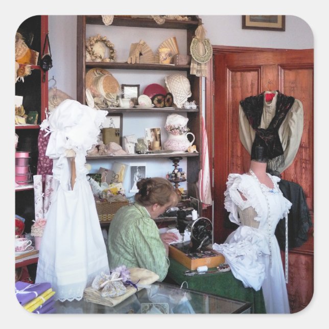 VIKTORIANISCHES ENGLAND QUADRATISCHER AUFKLEBER (Vorderseite)