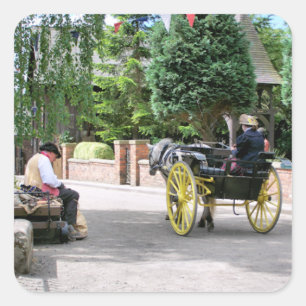 VIKTORIANISCHES ENGLAND QUADRATISCHER AUFKLEBER