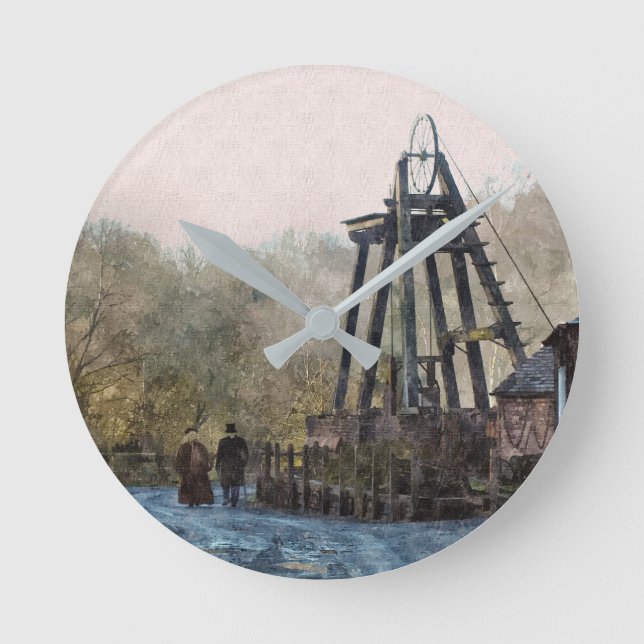 VIKTORIANISCHES ENGLAND RUNDE WANDUHR (Vorderseite)