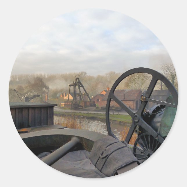 VIKTORIANISCHES ENGLAND RUNDER AUFKLEBER (Vorderseite)