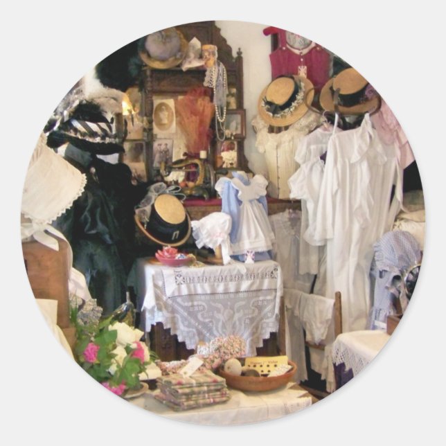 VIKTORIANISCHES ENGLAND RUNDER AUFKLEBER (Vorderseite)