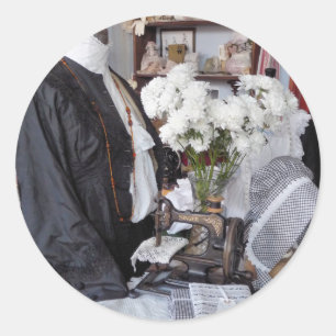 VIKTORIANISCHES ENGLAND RUNDER AUFKLEBER