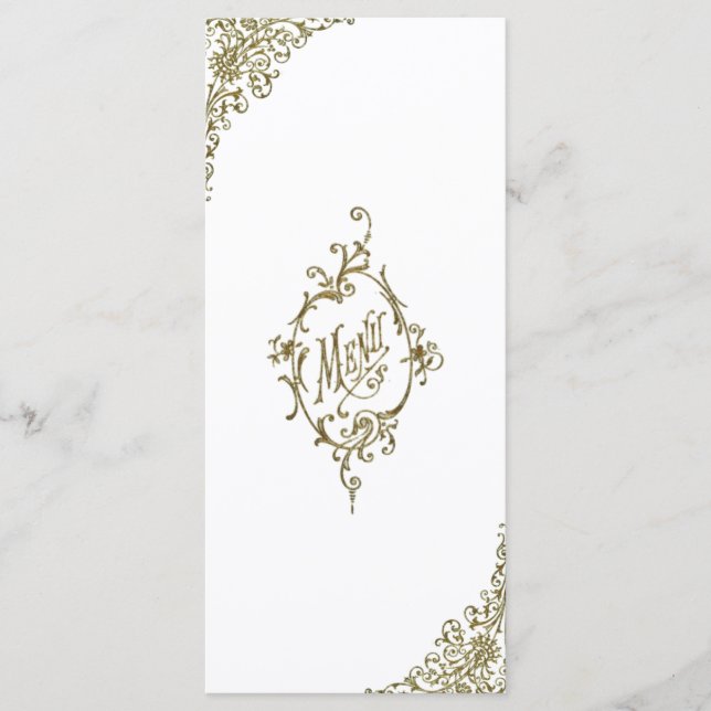 Viktorianisches Entwurfsmenü Menükarte (Vorderseite)