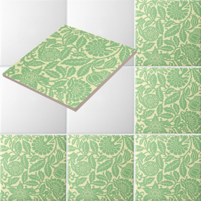 Viktorianisches Era Pomegranate & Floral Chintz Mu Fliese (Von Creator hochgeladen)