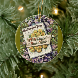 Viktorianisches Erlebnis Neujahrsgeschmack Keramik Ornament