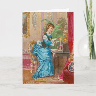 Viktorianisches ermutigendes Gedicht "Wenn man sic Karte