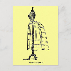 Viktorianisches Fashion Bustle Wire Dress Form Postkarte