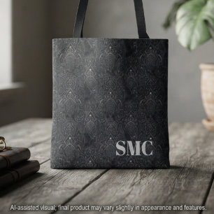 Viktorianisches Filigree-Mood-Onyx-Monogramm