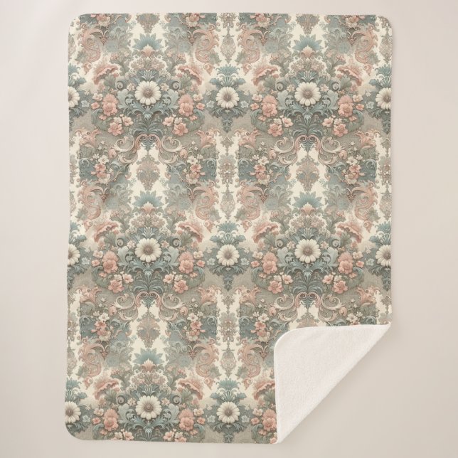 Viktorianisches Flüstern: Eine Pastelsinfonie Sherpadecke (Vorderseite)