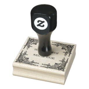 Viktorianisches Frame-Buchzeichen aus der Biblioth Gummistempel